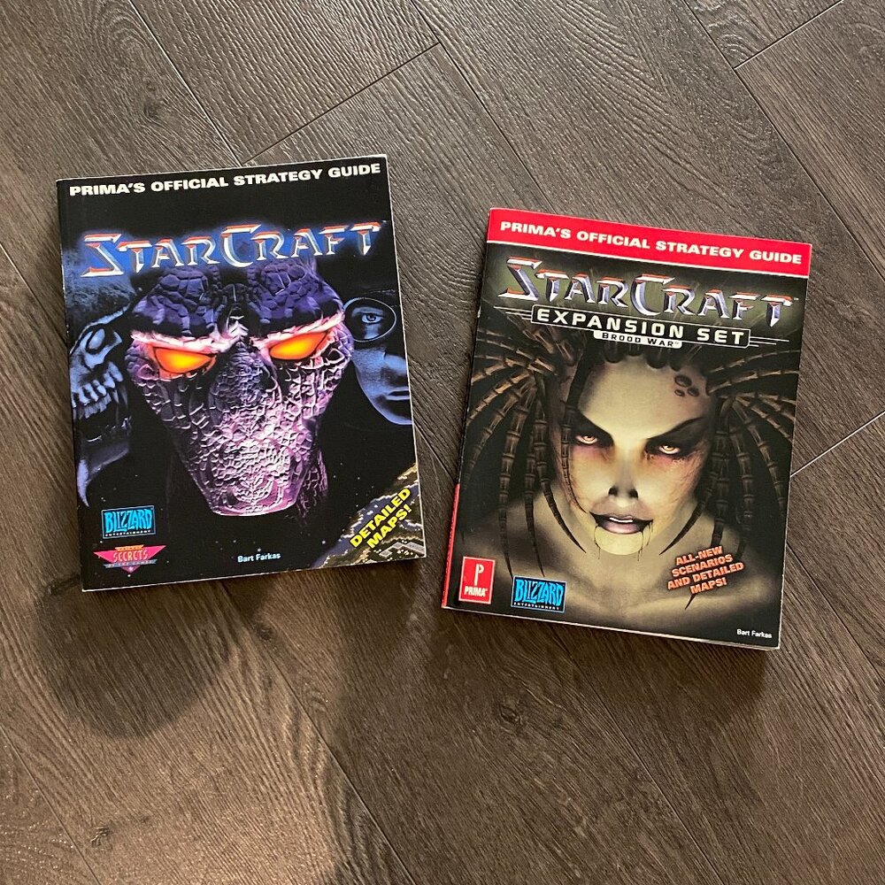 LOT OF 2 STARCRAFT PRIMA'S STRATEGY GUIDE BART FARKAS BLIZZARD VIDEO GAME